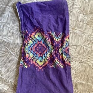 Purple Geometric Patterned Bandeau